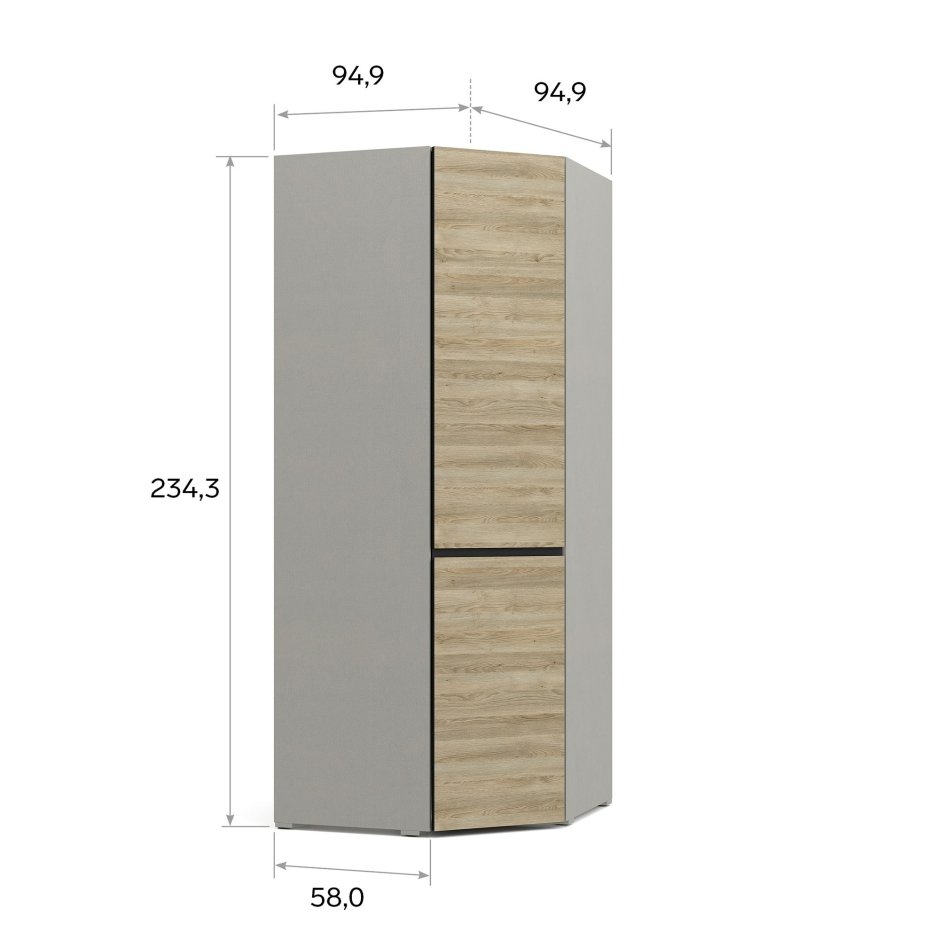 Радиусный шкаф-купе Мебелайн-9