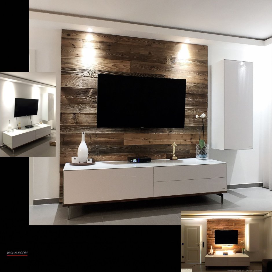 Стеновые панели под телевизор и камин