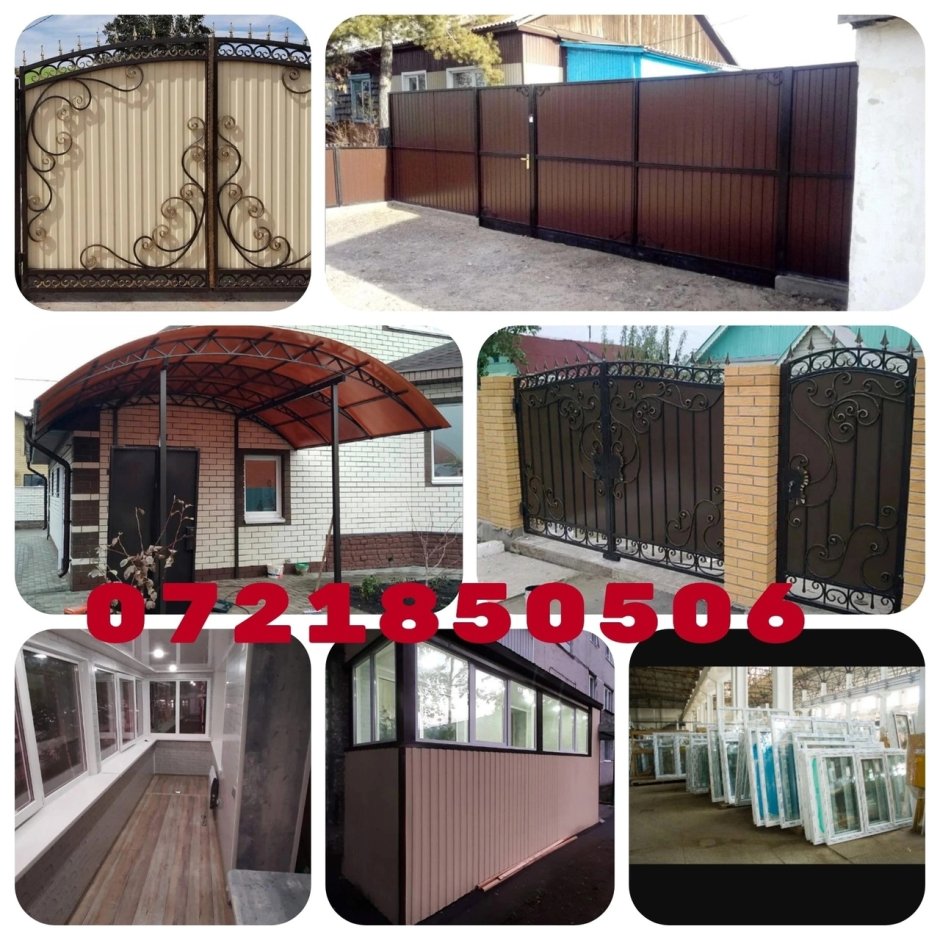 Ворота в гараж из профильной трубы и профнастила своими руками