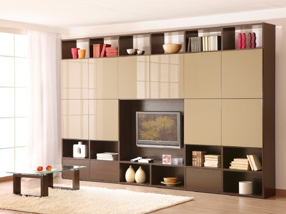 Современная стенка со шкафом