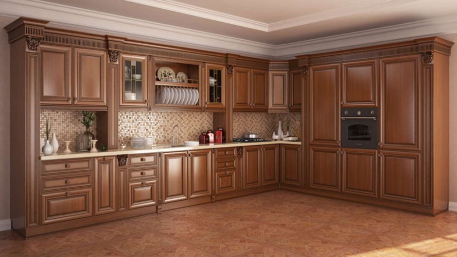 Деревянные кухонные фасады