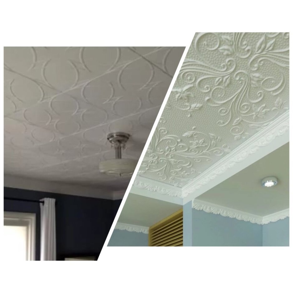 Потолочная плитка из пенополистирола