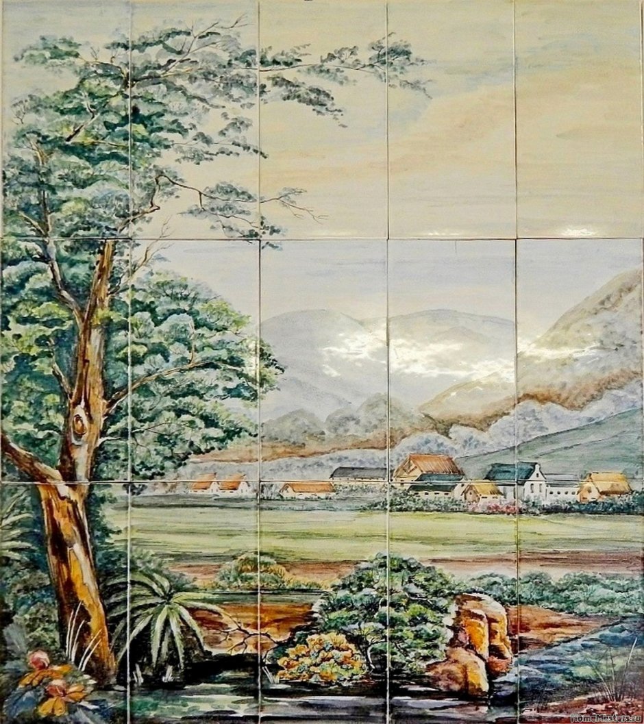 Панно из керамической плитки на стену