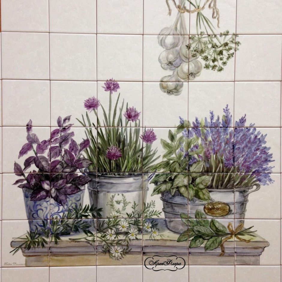 Флёра Даминова роспись керамической плитки