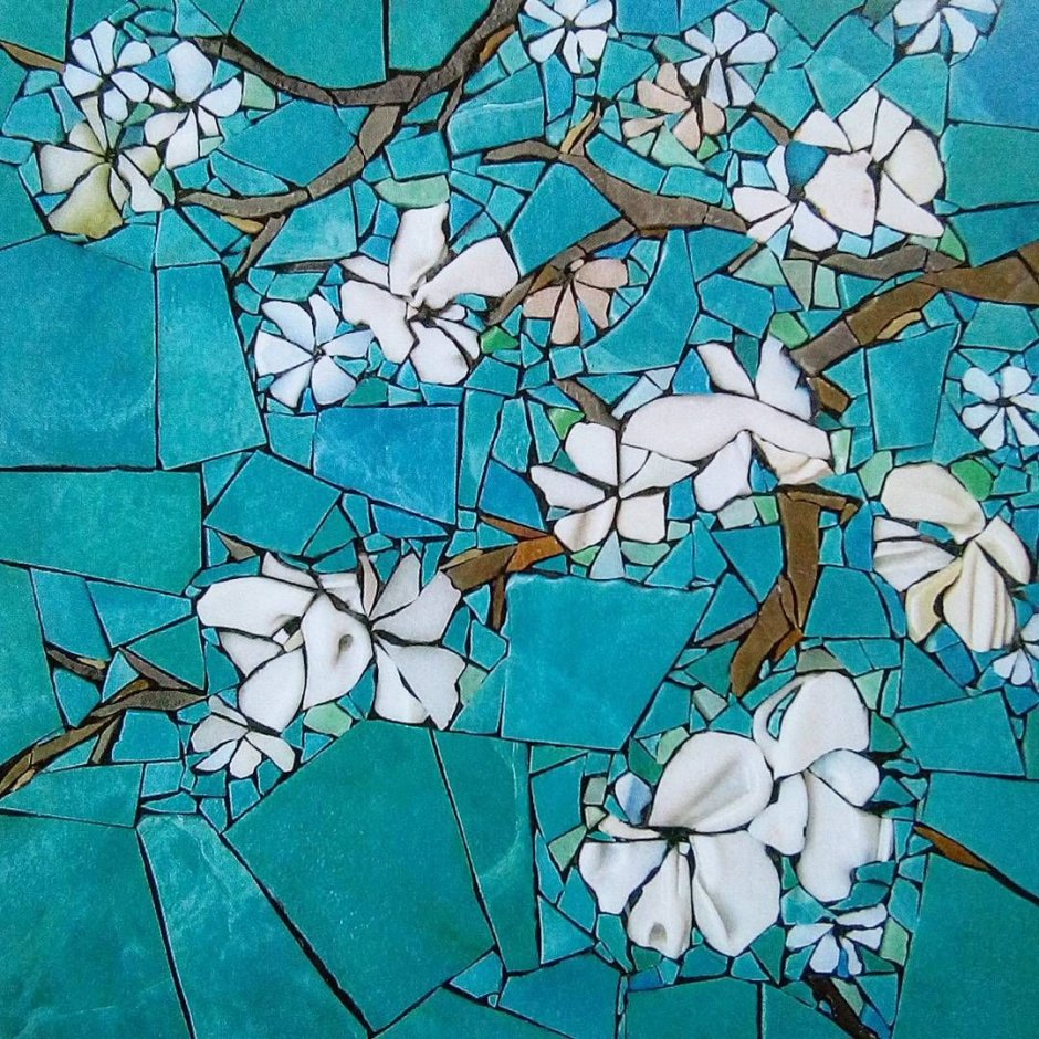 Флорентийская мозаика цветы Сакура