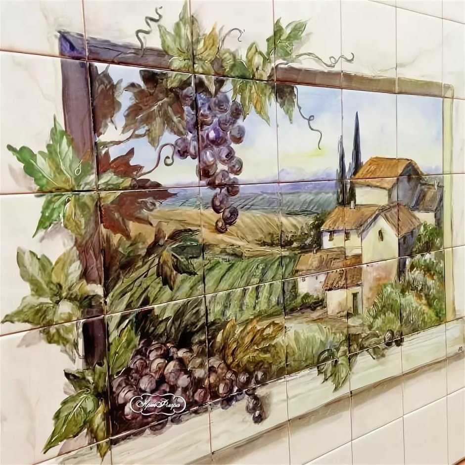 Керамическая плитка панно для кухни