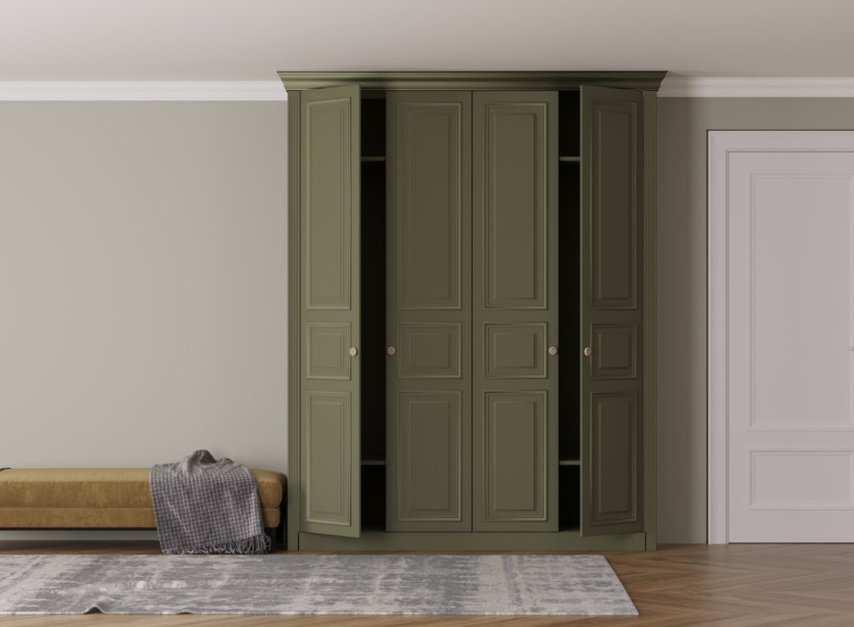 Кухня в серо Болотном цвете