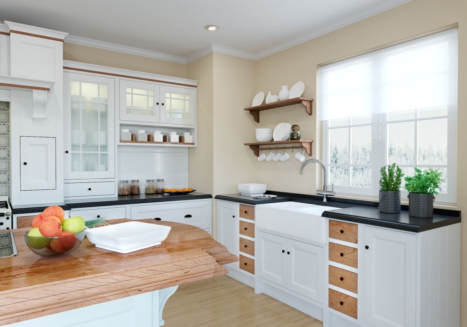 Проект кухни с окном