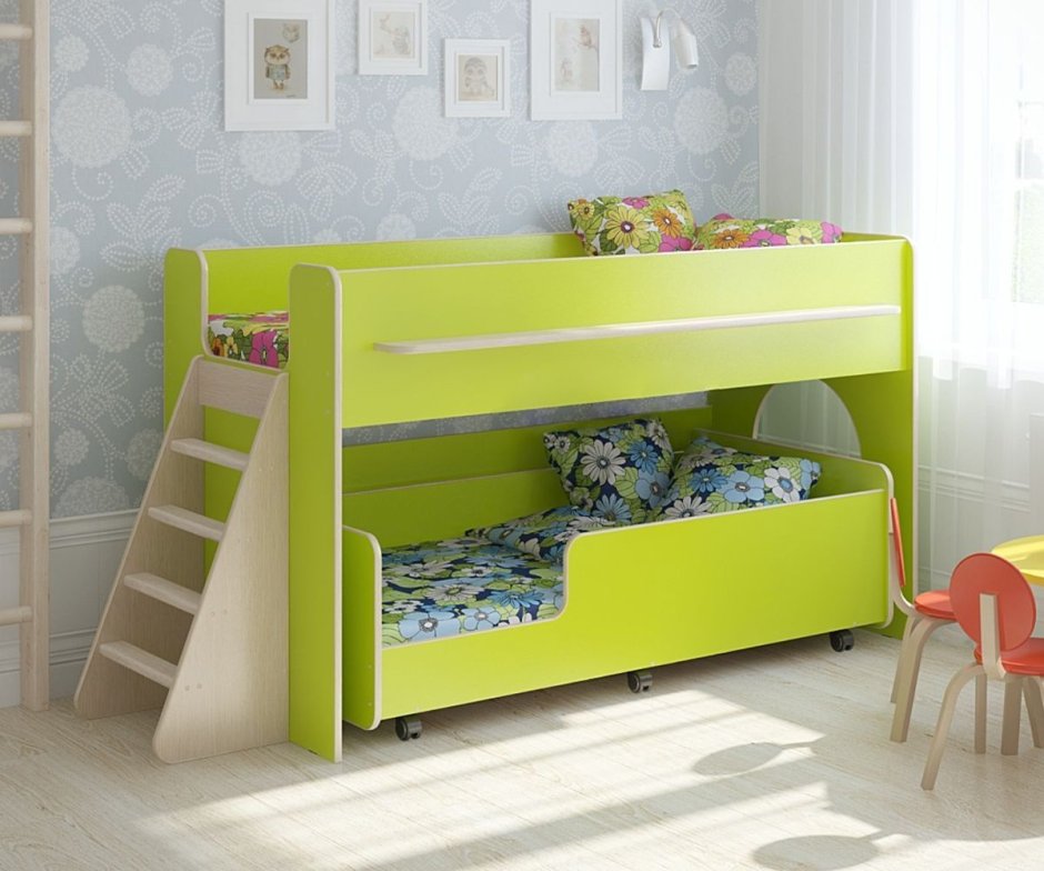 Кровать двухъярусная Винни массив