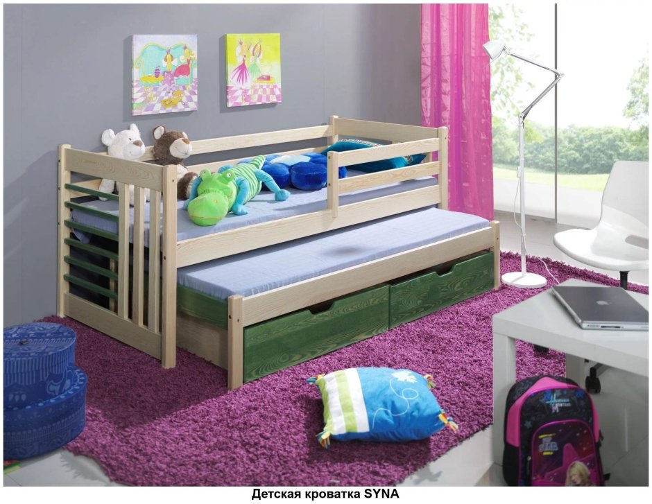 Кровать для погодок выдвижная