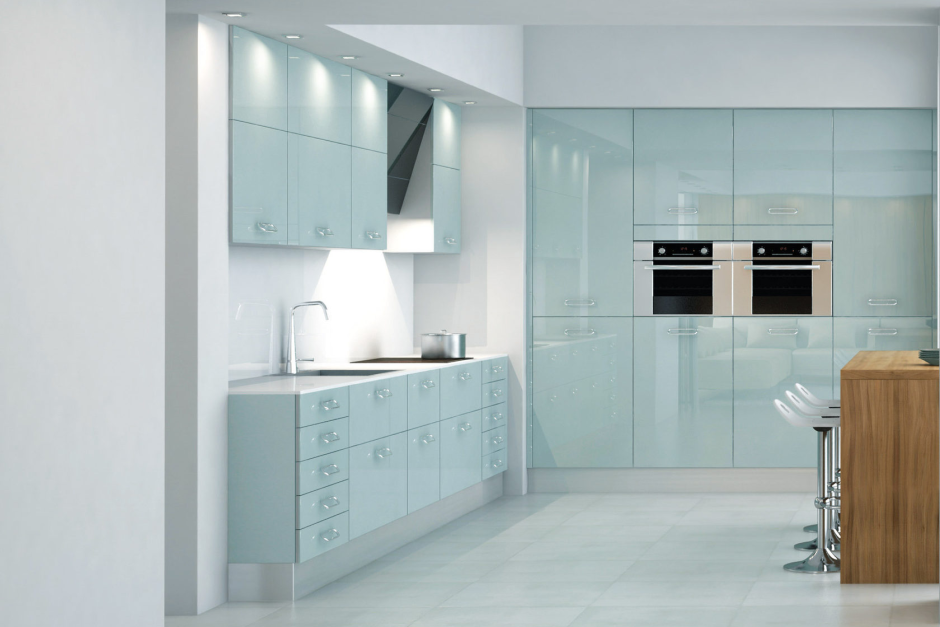Кухонные фасады из стекла