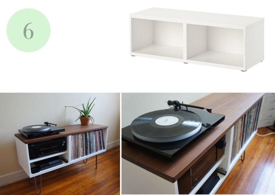 Полка под виниловые пластинки