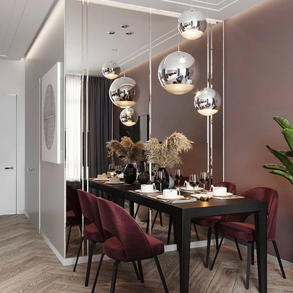 Подвесной светильник над обеденным столом