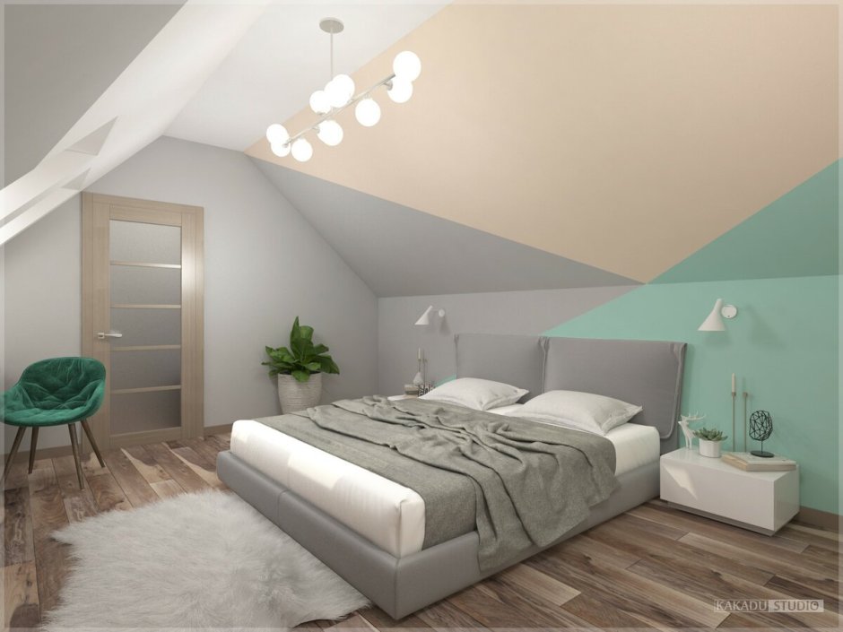 Спальня на мансарде