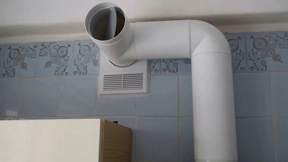 Тройник с обратным клапаном для вытяжки д125