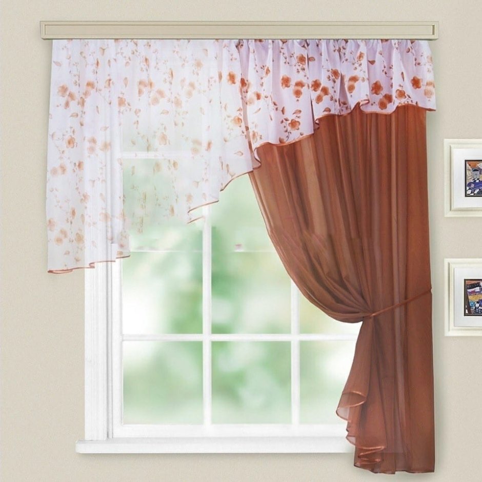 Занавески на кухню короткие