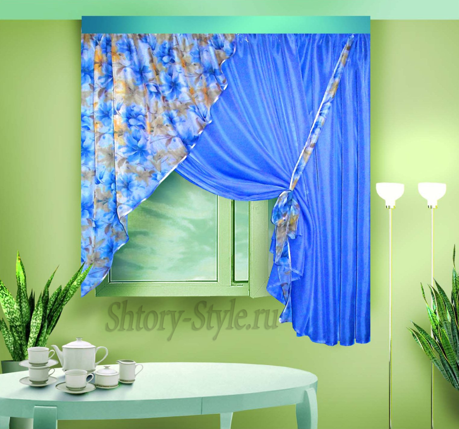 Шторы на кухню короткие