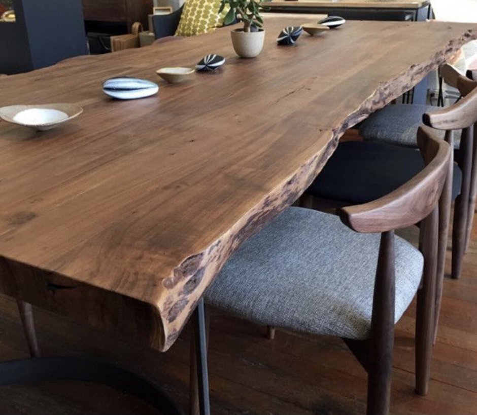 Стол кухонный из слэба в стиле лофт