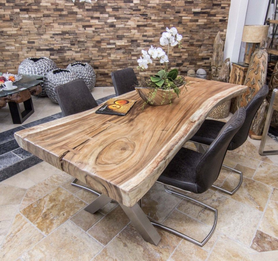 Стол из слэба рустик