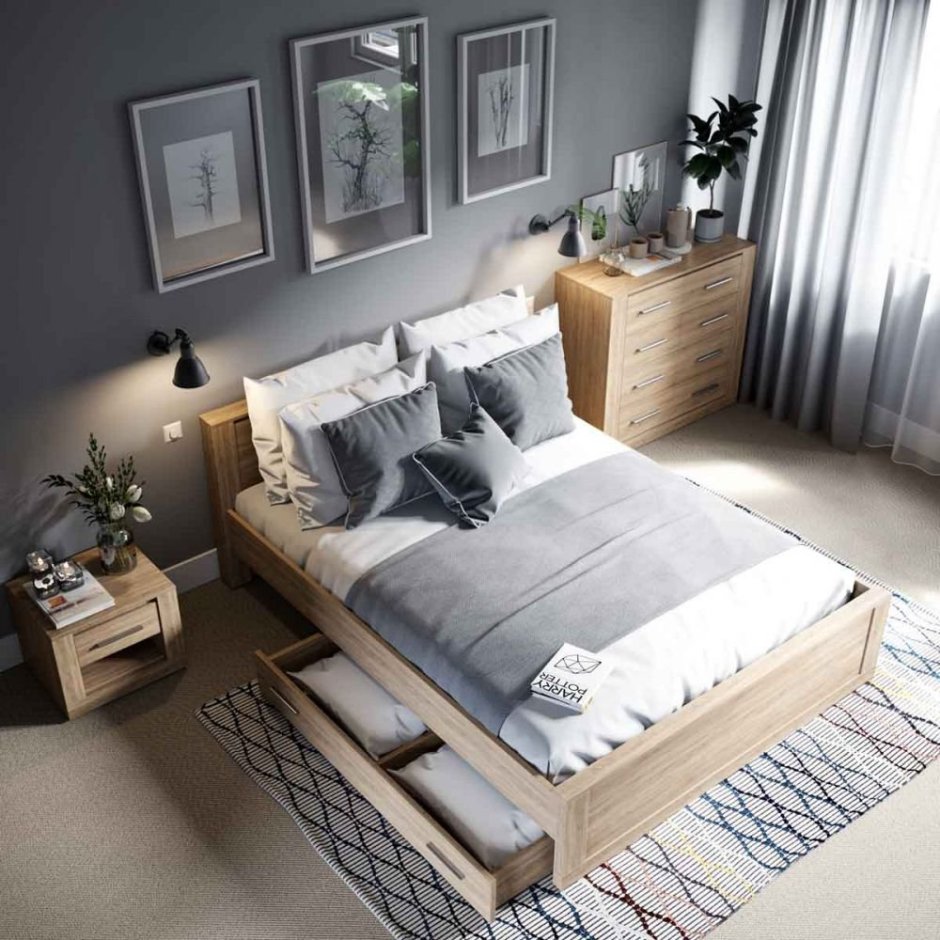 Кухня лофт бетон и дерево