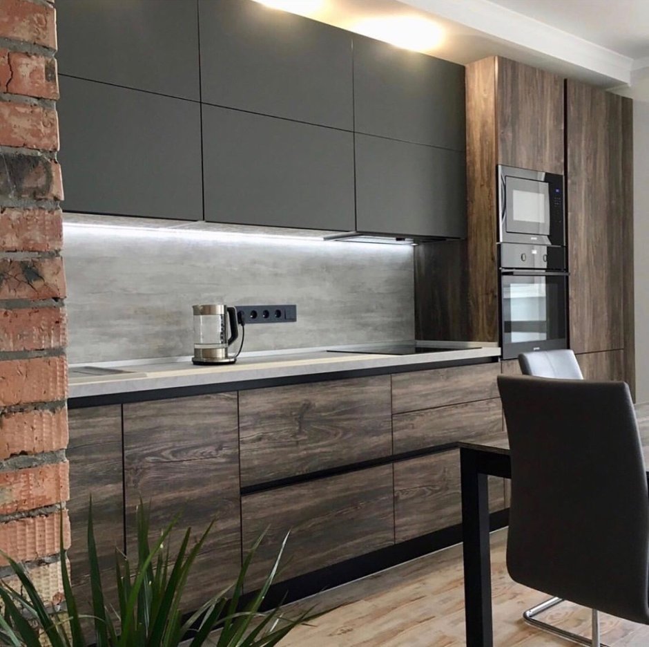 Кухня лофт антрацит gola