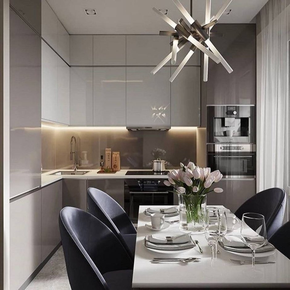 Современные кухни угловые