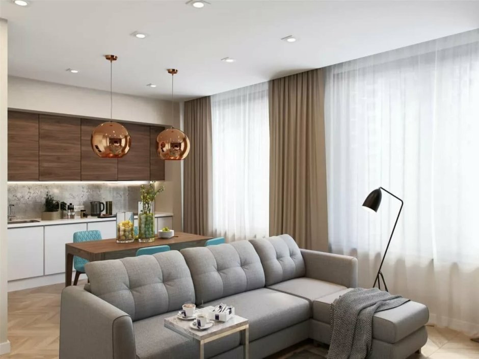 Кухни гостиные в бежевых тонах