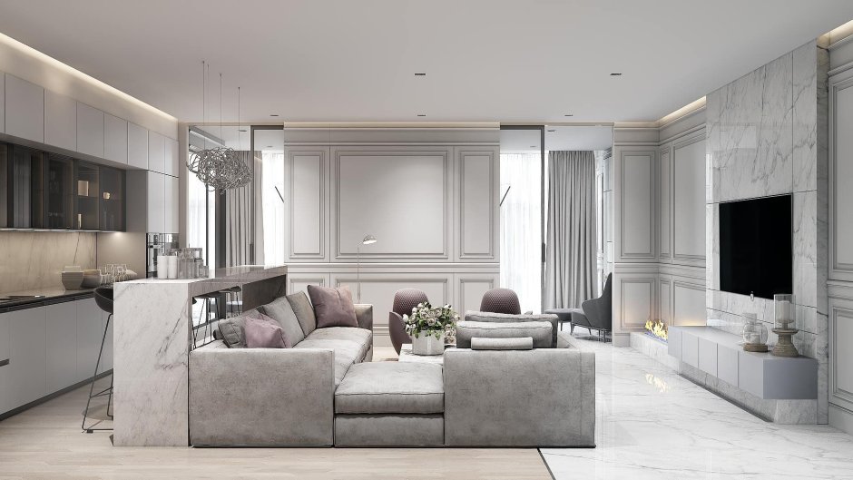 Неоклассика и Минимализм в интерьере