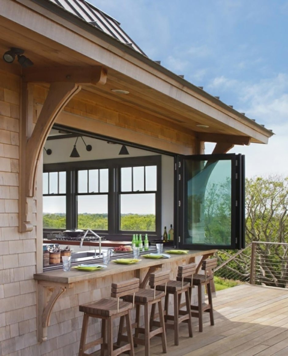 Терраса застекленная в скандинавском стиле