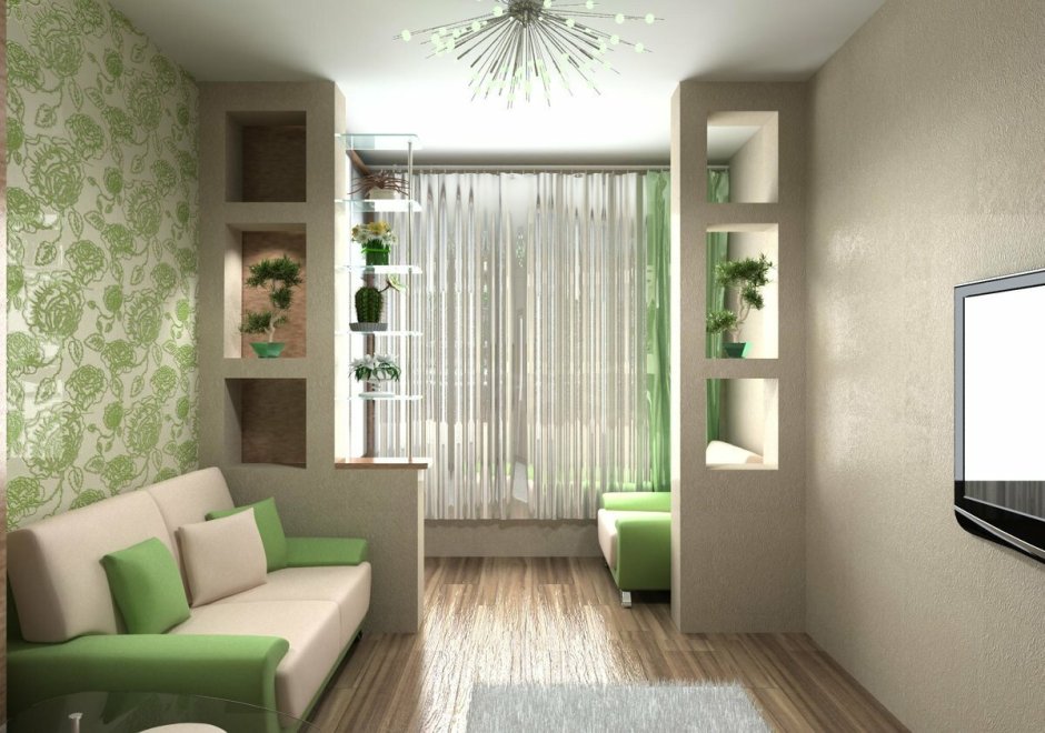 Интерьеры маленьких гостиных