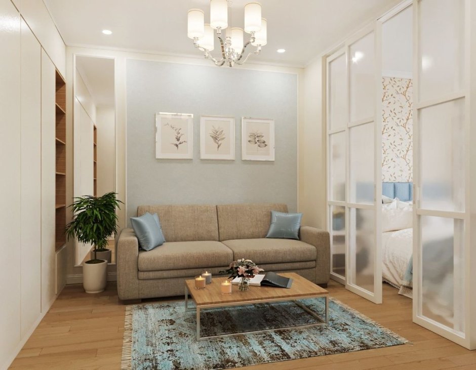 Гостиная Неоклассика 17 кв м