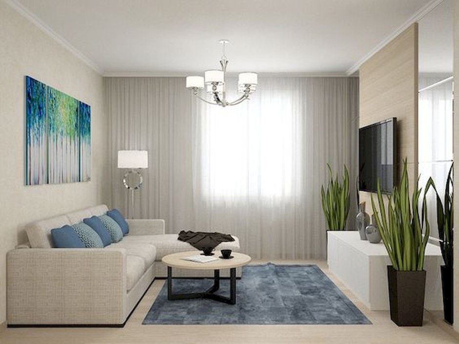 Интерьер маленькой гостиной