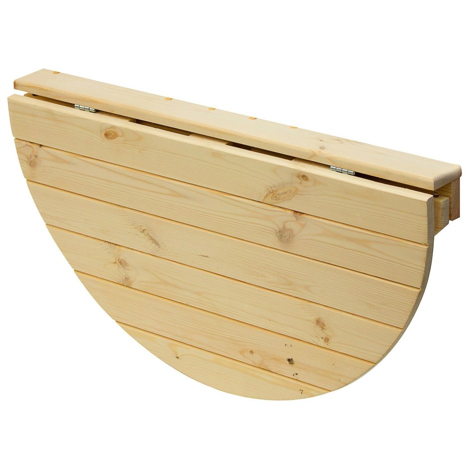 Стол навесной пристенный откидывающийся полукруглый 80x42x50 см