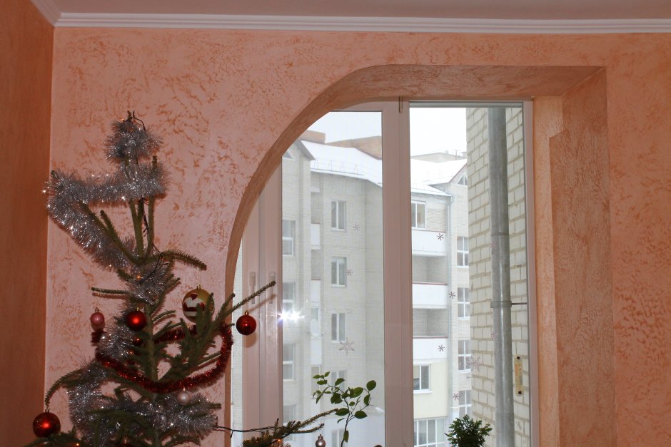 Отделка арки декоративной штукатуркой