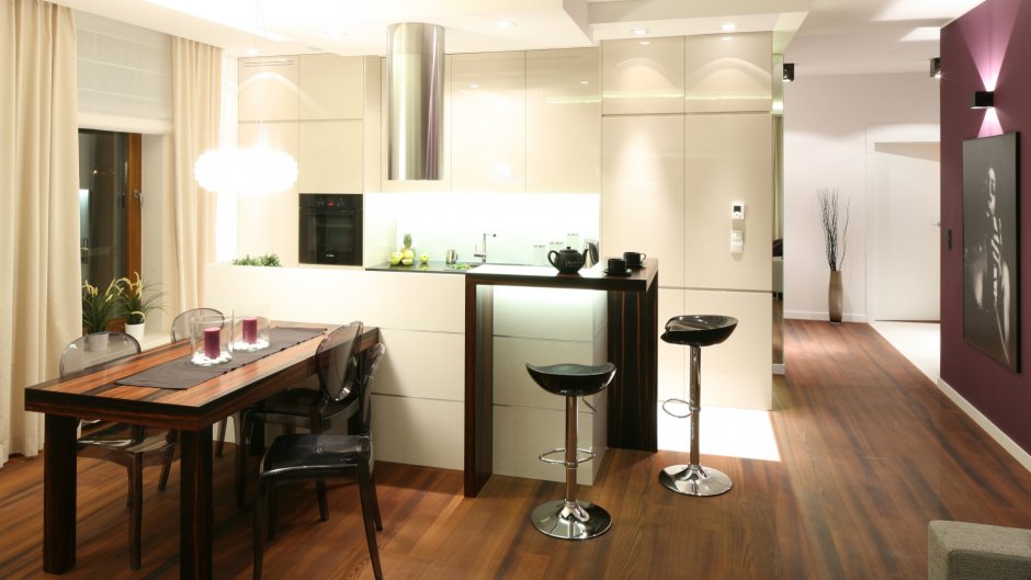 Кухня с барной стойкой проекты