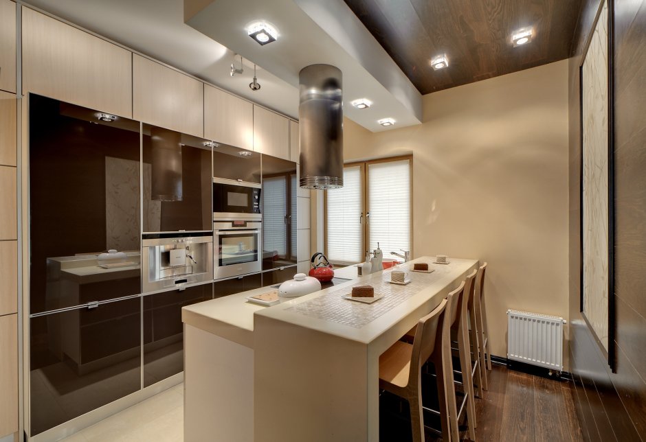 Кухонный остров на маленькой кухне