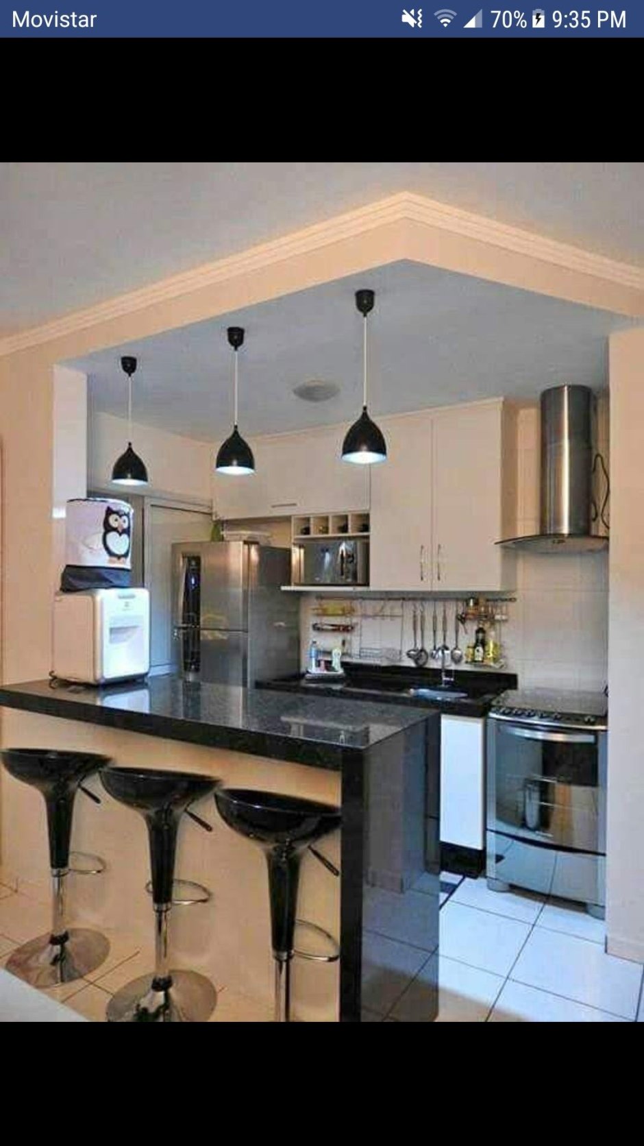 Кухня с барной стойкой 2021