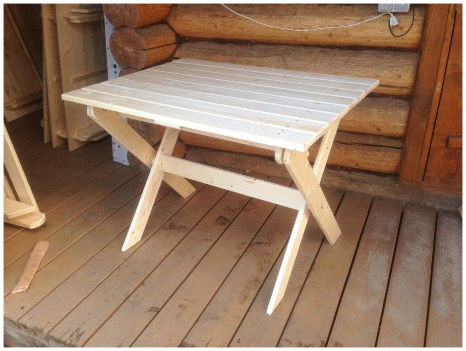Складной стол в баню