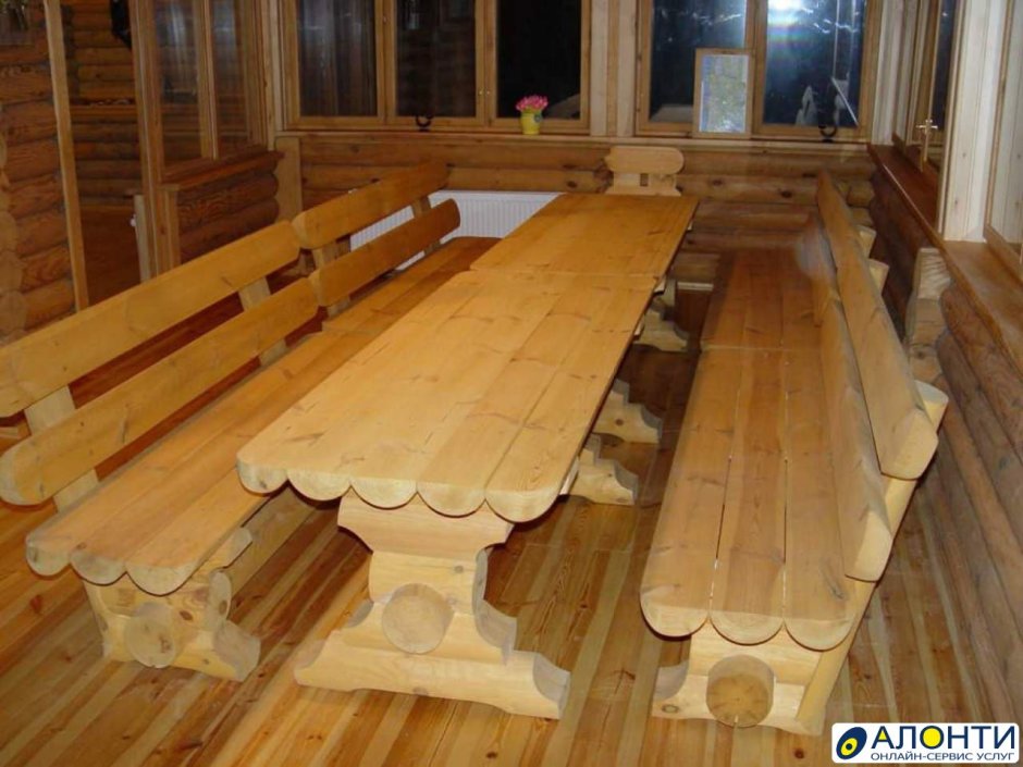 Мебель для бани и сауны из дерева