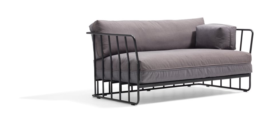 Лофт диваны из металла с подголовником