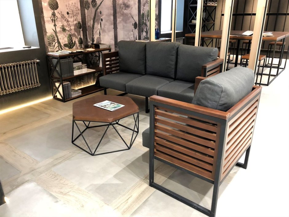 Диван лофт металл дерево