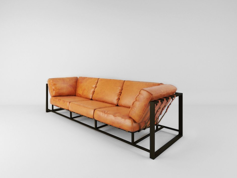 Диван на металлическом каркасе