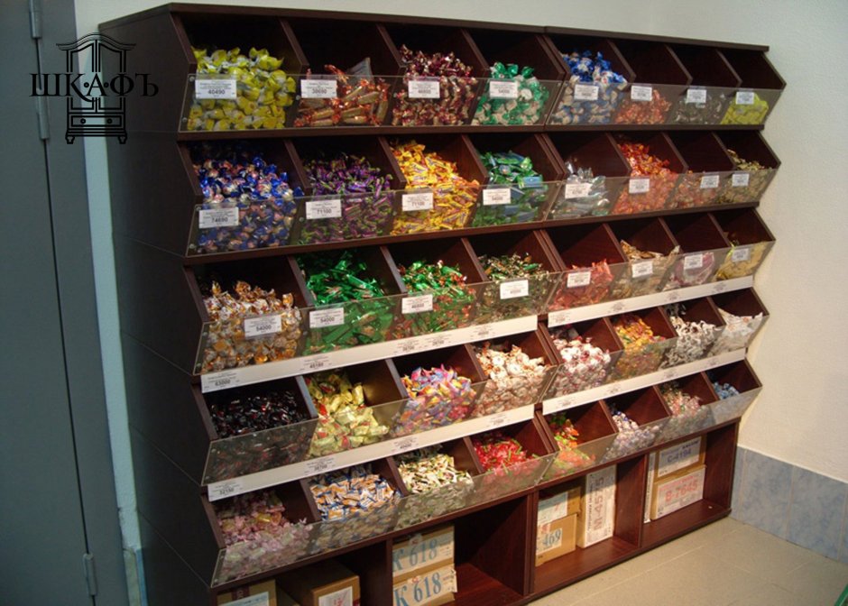 Витрина для конфет и сладостей
