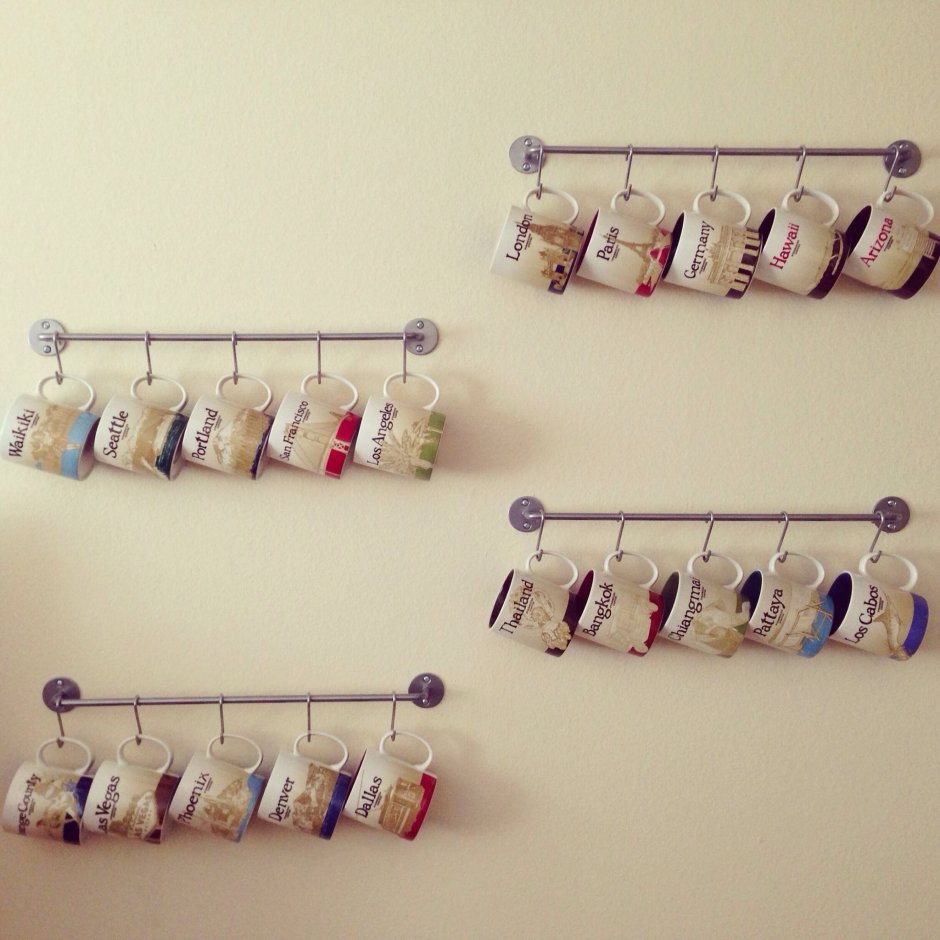 Вешалка для чашек настенная