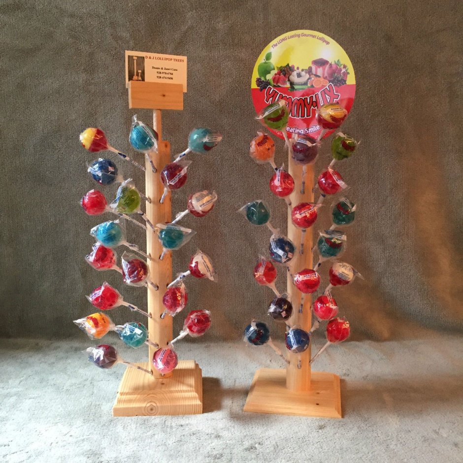 Деревянная стойка для леденцов