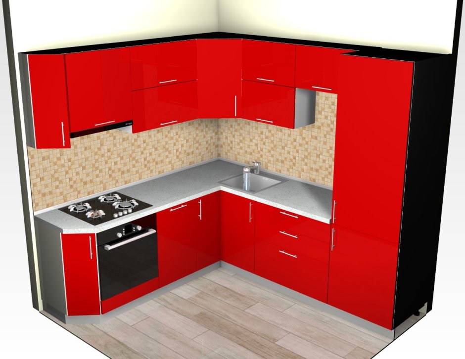 Кухонный гарнитур угловой правый угол