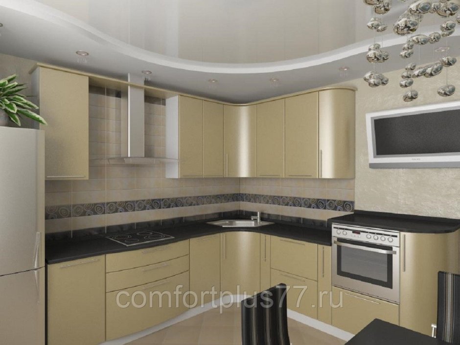 Проект кухни хрущевки pro100