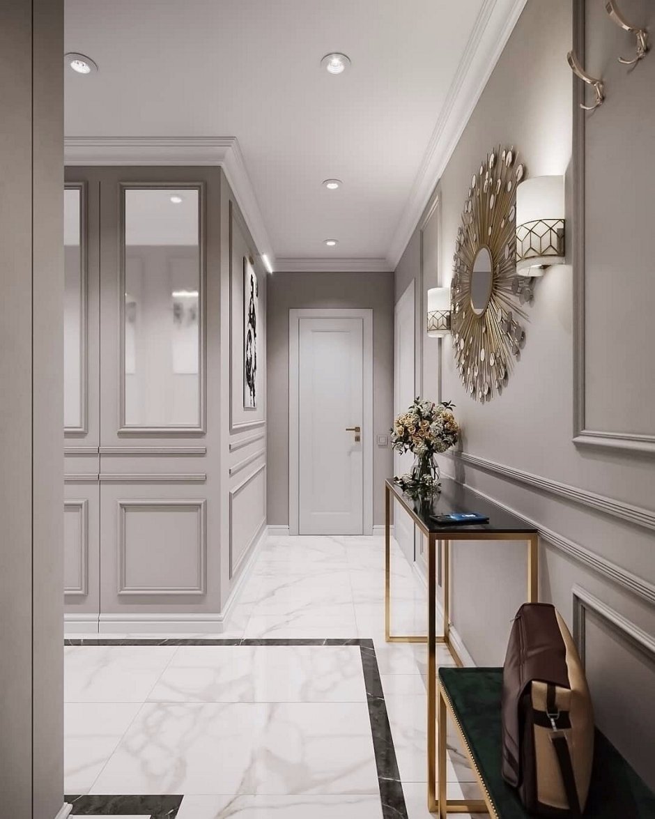 Молдинги в прихожей