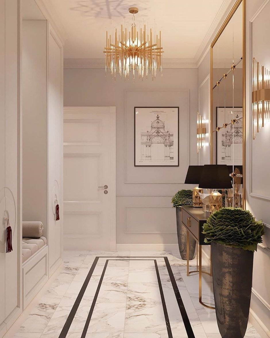 Прихожая в стиле современной классики