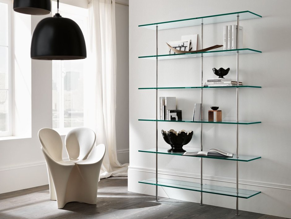 Стеклянный стеллаж